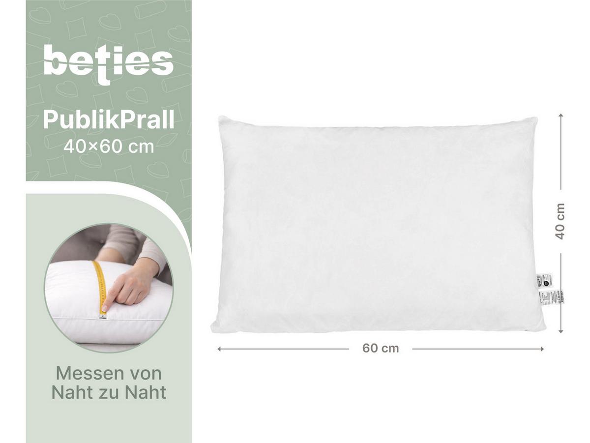 FEDERKISSEN PublikPrall 40/60 - Beige/Creme, Naturmaterialien/Textil (40/60cm) - beties Heimtextil