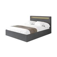 POLSTERBETT mit Bettkasten und Lattenrost, Bett mit Matratze H3/H4 - GOLA 160x200 Dunkelgrau - Anthrazit, Holzwerkstoff/Textil (160/200cm) - ALTDECOR