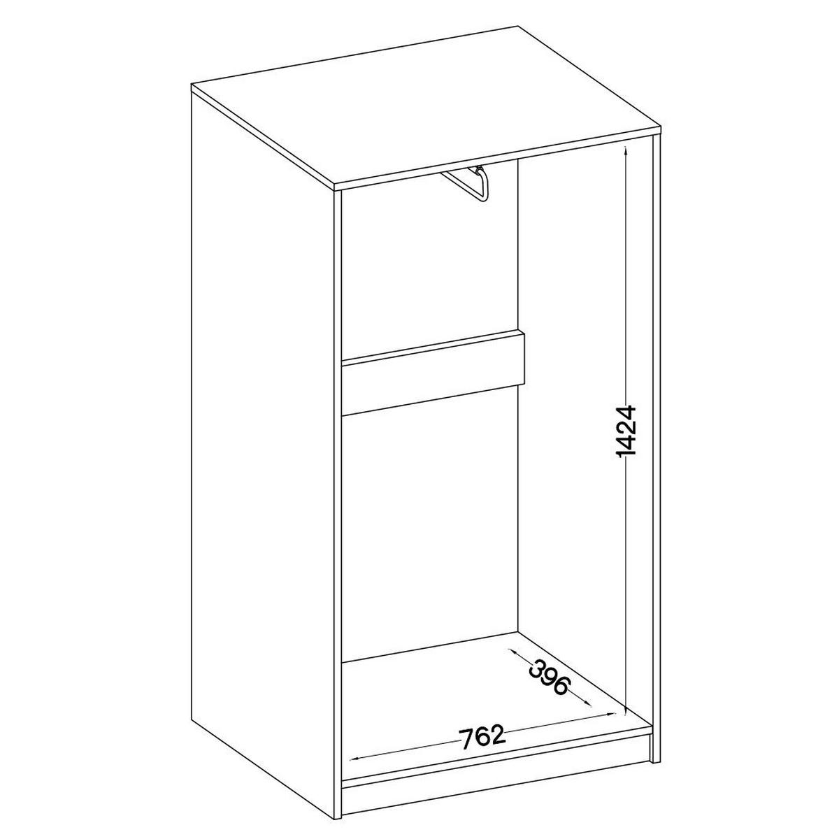 DREHTÜRENSCHRANK MALTESA 79,9/153,6/43,6cm 2-türig Eiche Artisan - Eiche Artisan/Grau, Holzwerkstoff (79.9/153.6/43.6cm) - MASSENO