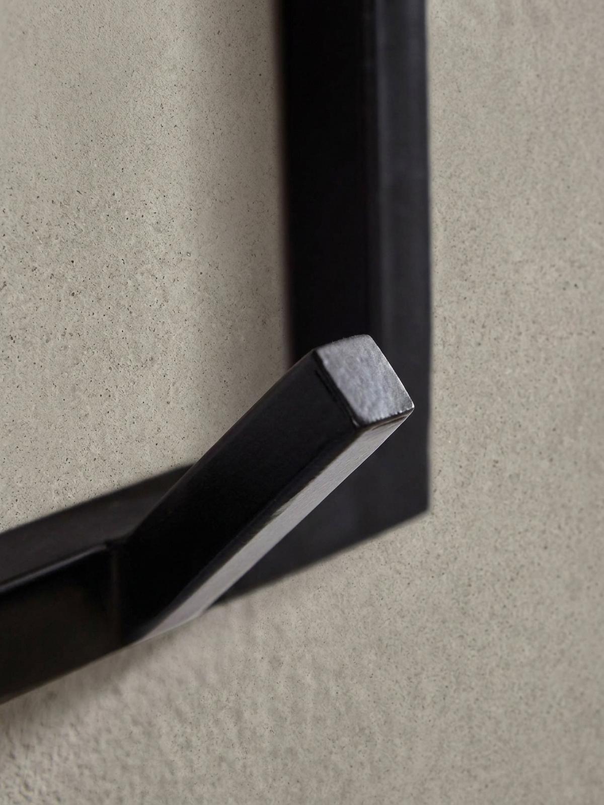 WANDGARDEROBE Akazie Massivholz Metall Modern 70x27x30 cm mit Hakenleiste und Ablage - Beige, Holz/Metall (70/27/30cm) - KADIMA DESIGN