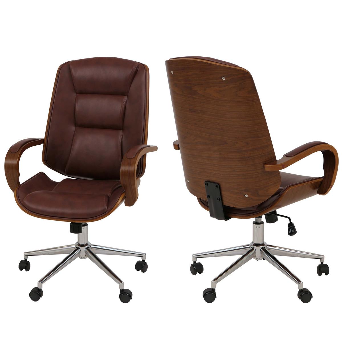 BÜROSTUHL Braun - Braun, Textil (61/110/74cm) - MCW