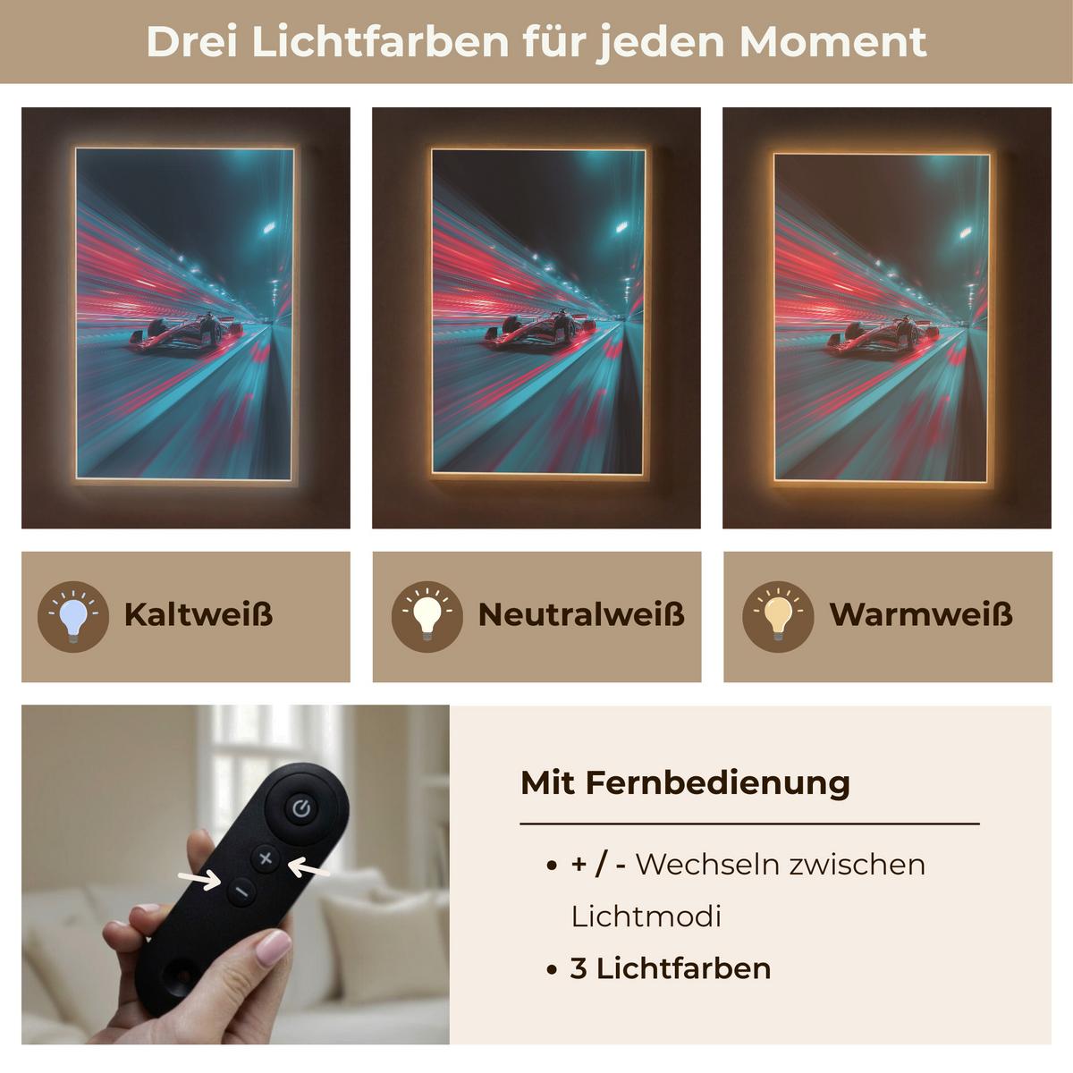 NACHTTISCHLAMPE MIT AKKU Rennwagen - Rot - Geschwindigkeit 60x90 cm - Türkis, Holzwerkstoff (8/60/90cm) - OnlyWow