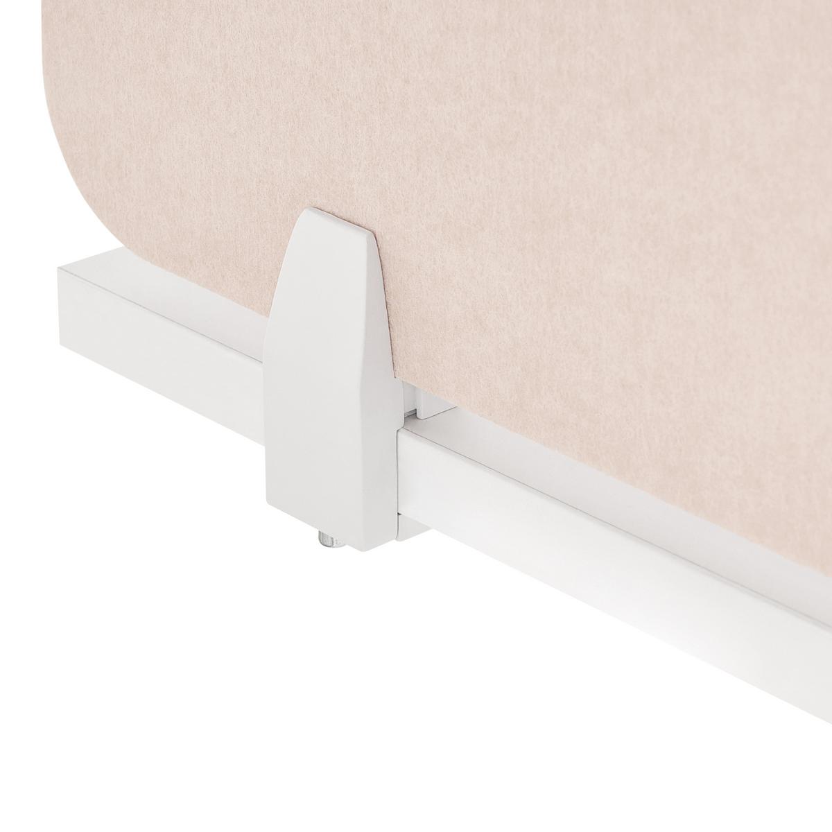 SCHREIBTISCHTRENNWAND 180/50 cm Beige Split - Beige, Textil (180/50/1cm) - Beliani