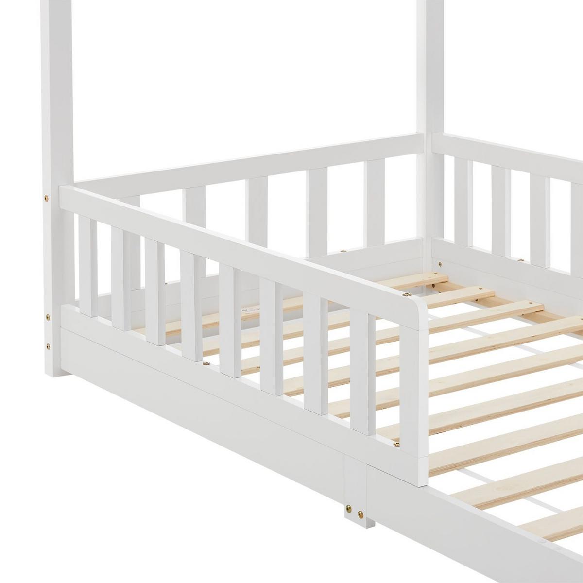 KINDERBETT Marli weiß 90x200 cm - Weiß, Holz (90/200cm) - Juskys