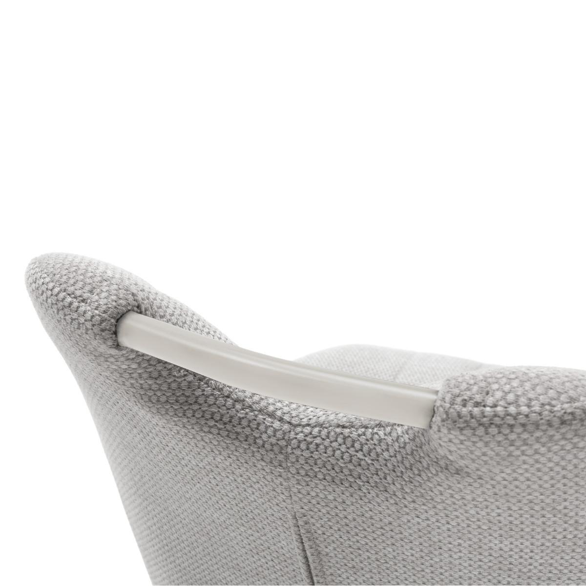 STÜHLEN (Set aus 4) aus stoff mit schwarzen metallbeinen nova 48/58/86 cm - Beige, Textil (58/86/48cm) - Calicosy