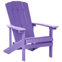 GARTENSTUHL Holzwerkstoff Purpur Adirondack - Violett, Kunststoff (75/88/88cm) - Beliani