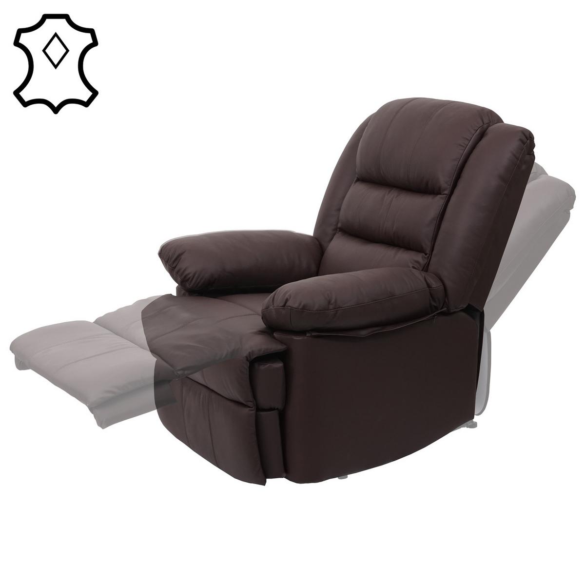 RELAXSESSEL Braun - Braun, Leder (87/101/150cm) - MCW