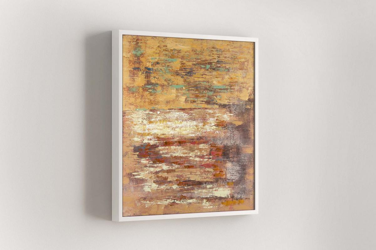 ÖLGEMÄLDE 80/80 cm - Braun, Holz/Textil (80/80cm) - KUNSTLOFT
