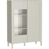 VITRINE Lume mit 2 Glastüren, 100 cm, kaschmir - Kaschmir, Holzwerkstoff (103/145/40.5cm) - Beautysofa