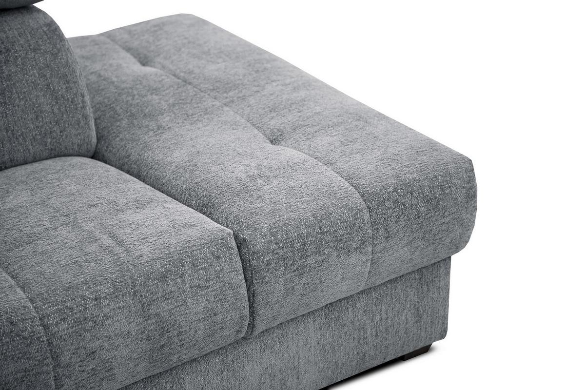ECKSOFA CALVERA 5-Sitzer mit 1 Relaxfunktion, grau - Grau, Holzwerkstoff/Textil (297/239cm) - Wozimo