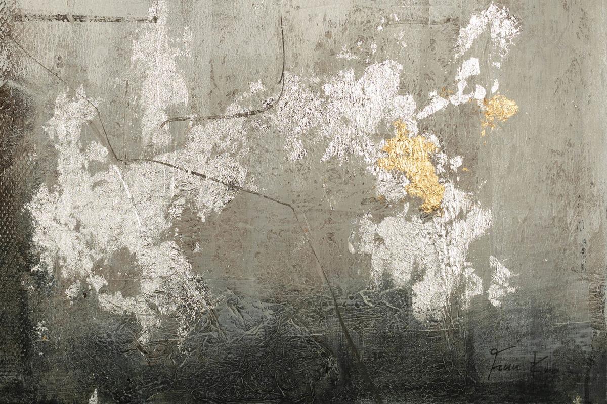 ÖLGEMÄLDE 80/80 cm - Grau, Holz/Textil (80/80cm) - KUNSTLOFT