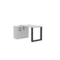 SCHREIBTISCH MALTESA 138x67x75,3 cm Bürotisch Computertisch, Grau - Grau, Holzwerkstoff (67/138/75.3cm) - MASSENO