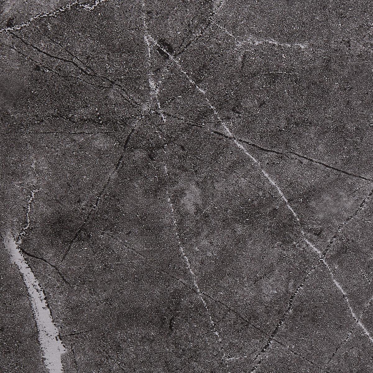 WASCHBECKENUNTERSCHRANK wandmontiert 80 cm Schwarzer Marmor Cascavel - Schwarz, Holzwerkstoff (80/28/40cm) - Beliani
