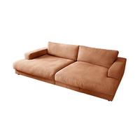 BIG SOFA MADELINE Braun Webstoff - Schwarz/Braun, Kunststoff/Textil (290/85/170cm) - KAWOLA