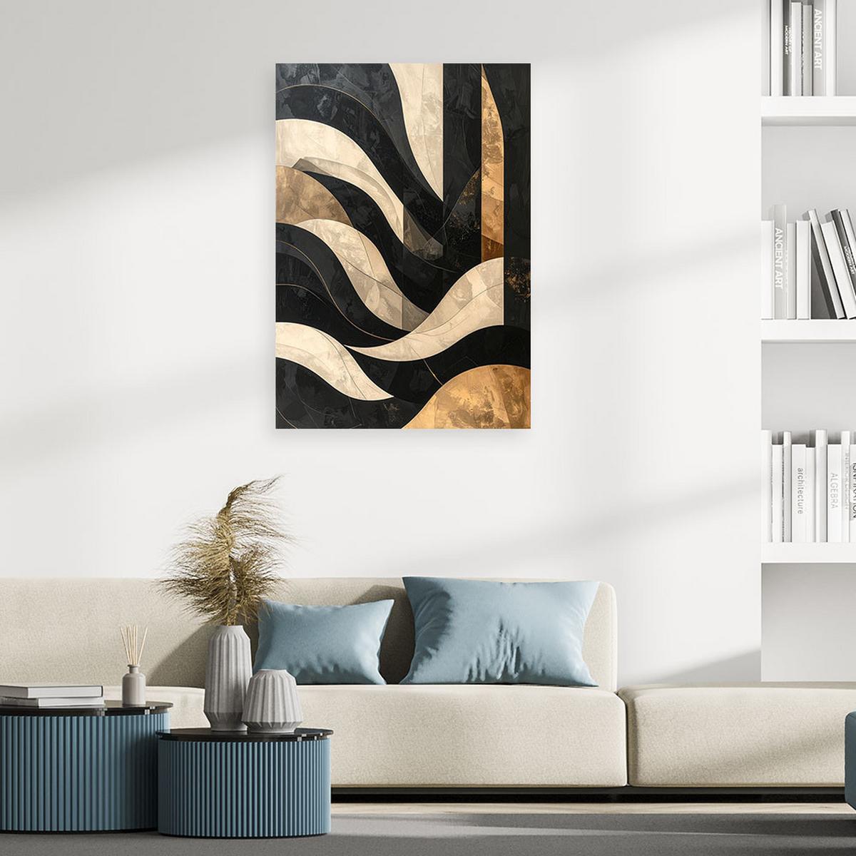 LEINWANDBILD Abstraktion 40x60cm - Beige, Textil (40/60cm) - Feeby