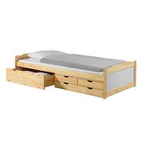 FUNKTIONSBETT ANDREA 90x200 cm natur/weiß - Naturfarben/Weiß, Holz (99/49/205cm) - IDIMEX