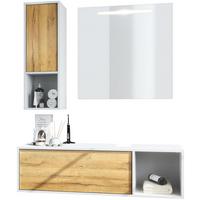 BADMÖBELSET La Costa Fronten in Eiche Natur - Eichefarben, Holzwerkstoff (126.5/190/46cm) - Vladon