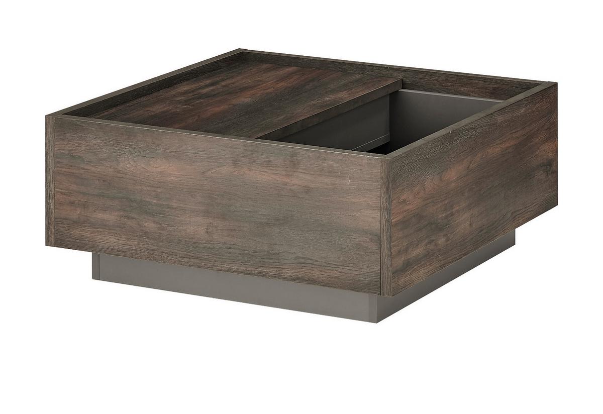 ESSTISCH Thermo Eiche Metall schwarz Küchentisch 160 x 81 cm - Eichefarben/Schwarz, Holzwerkstoff (160/81/77cm) - Furn.Design