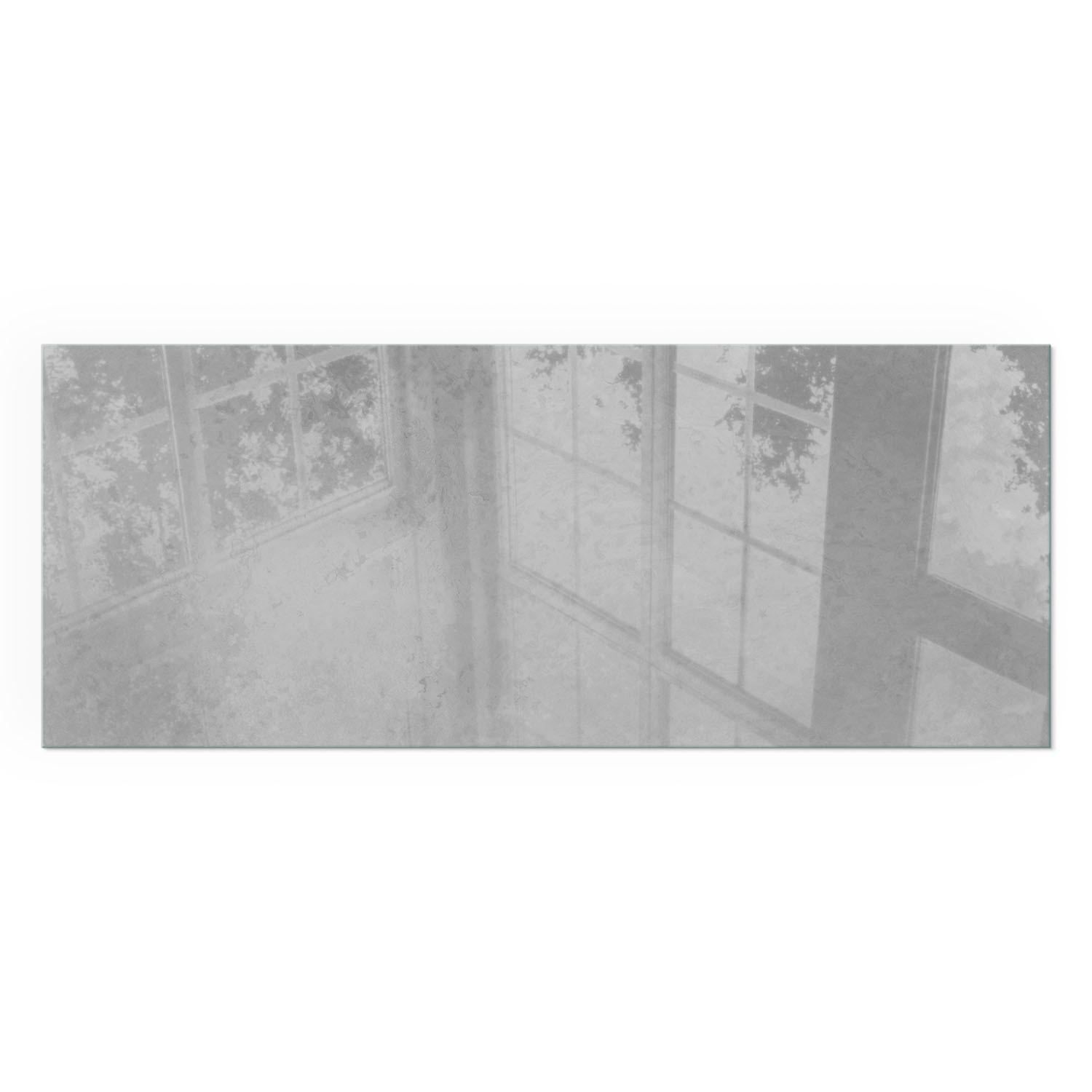 GLASPLATTE für Kamin 125x50 cm - Grau, Glas (125/50/0.4cm) - TULUP