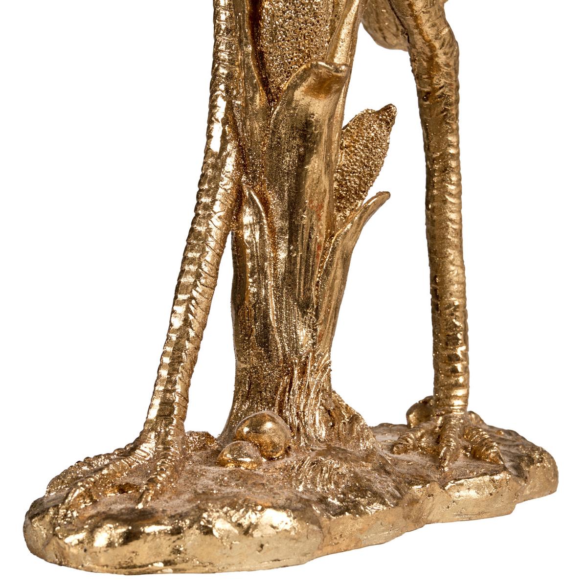 TISCHLAMPE Flamingo Gold Vice - Messingfarben/Goldfarben, Kunststoff (12/20/47cm) - Beliani