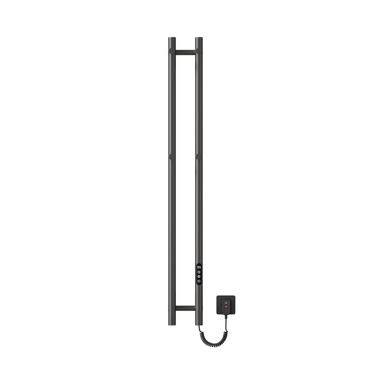 HEIZKÖRPER elektrisch vertikal 120 x 12,4 cm mit Smart-Steuerung Anthrazit - Anthrazit, Metall (12.4/120/14cm) - EMKE