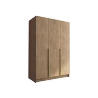 KLEIDERSCHRANK Calia I - Eichefarben/Goldfarben, Holzwerkstoff/Metall (150/215/58cm) - MIRJAN24