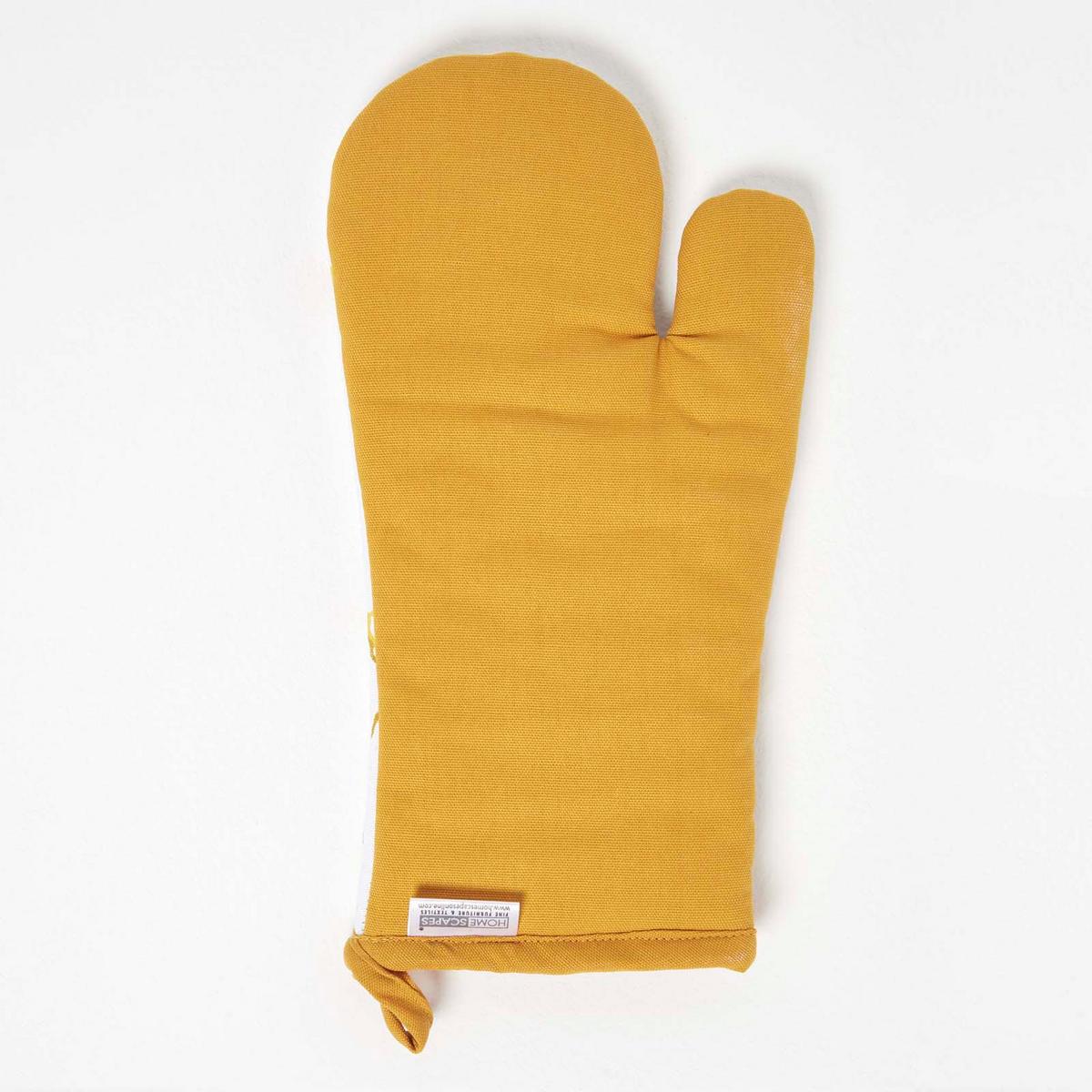 WEIHNACHTS-OFENHANDSCHUH Majestätischer Hirsch, 18/32 cm - Gelb, Textil (18/32cm) - Homescapes