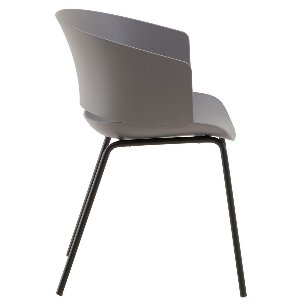 GARTENSTÜHLE NIVEL 4ER-SET - Grau, Textil (60/80/56cm) - IDIMEX