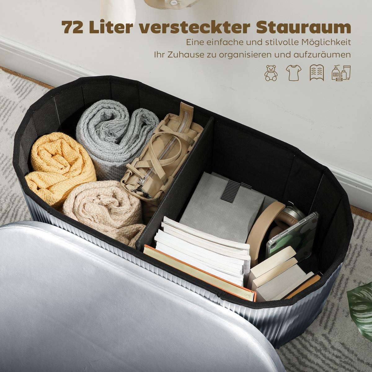 SITZBANK Polyester Dunkelgrau - Dunkelgrau, Textil (38/35/76cm) - HOMCOM