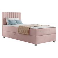 BOXBETT Viki - H3 - Silberfarben/Rosa, Holzwerkstoff/Kunststoff (90/200cm) - MIRJAN24
