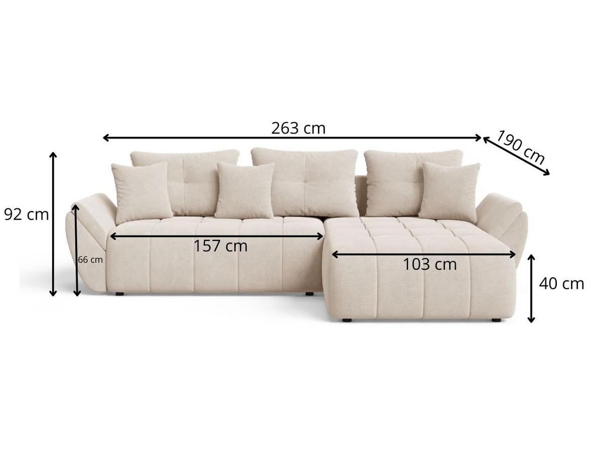 ECKSOFA Decor Anthrazit - Anthrazit, Holz/Textil (263/190cm) - Graingold