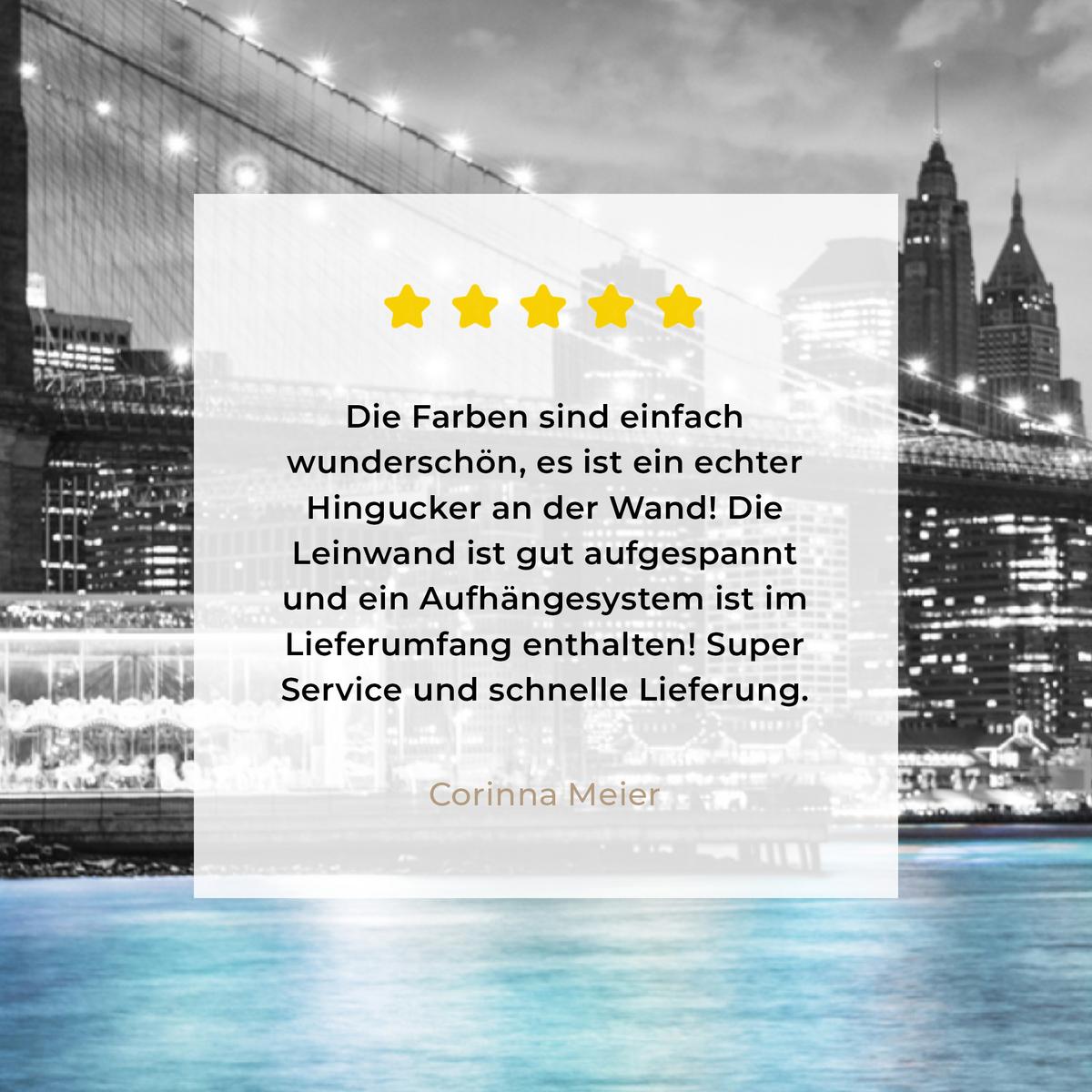 LEINWANDBILD New York - Skyline - Stadt - Blau Room Decor 30x40 cm - Blaugrau, Textil (30/40cm) - MuchoWow