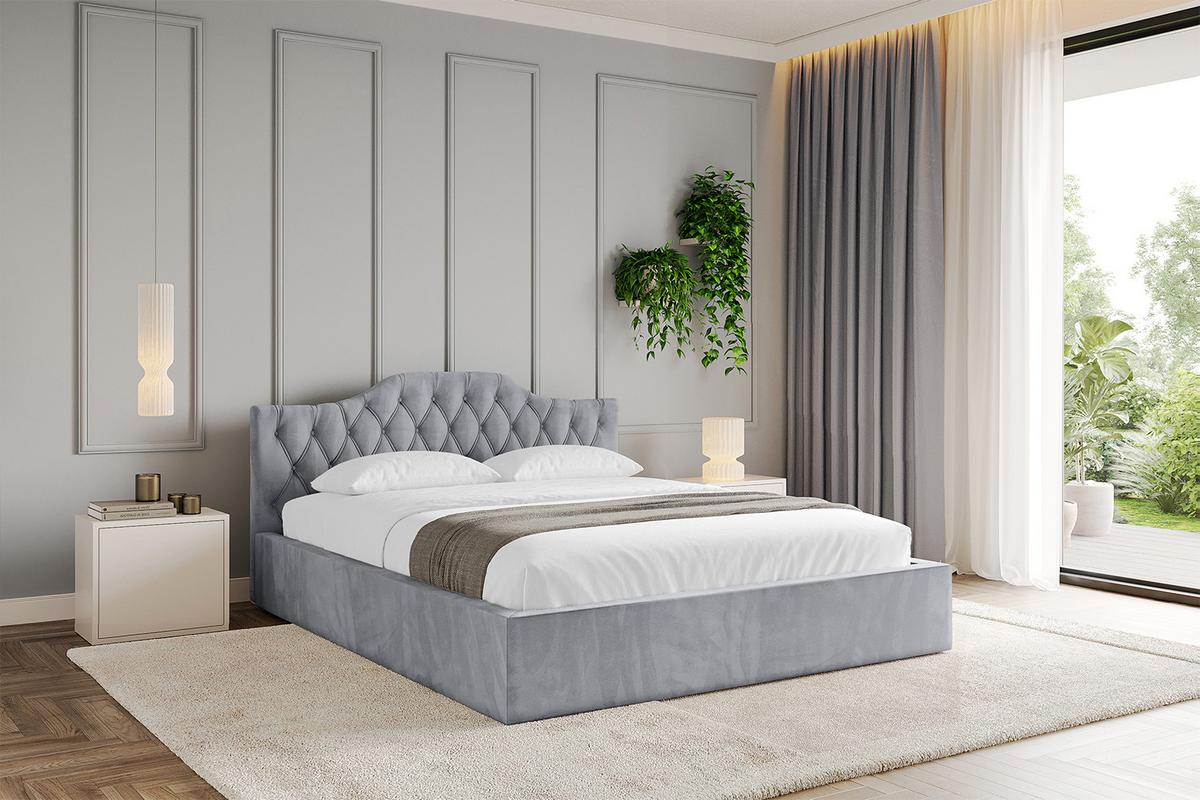 POLSTERBETT mit Bettkasten und Lattenrost, Bett mit Matratze H3/H4 - FALIO-V1 120x200 Hellgrau - Hellgrau, Holzwerkstoff/Textil (120/200cm) - ALTDECOR
