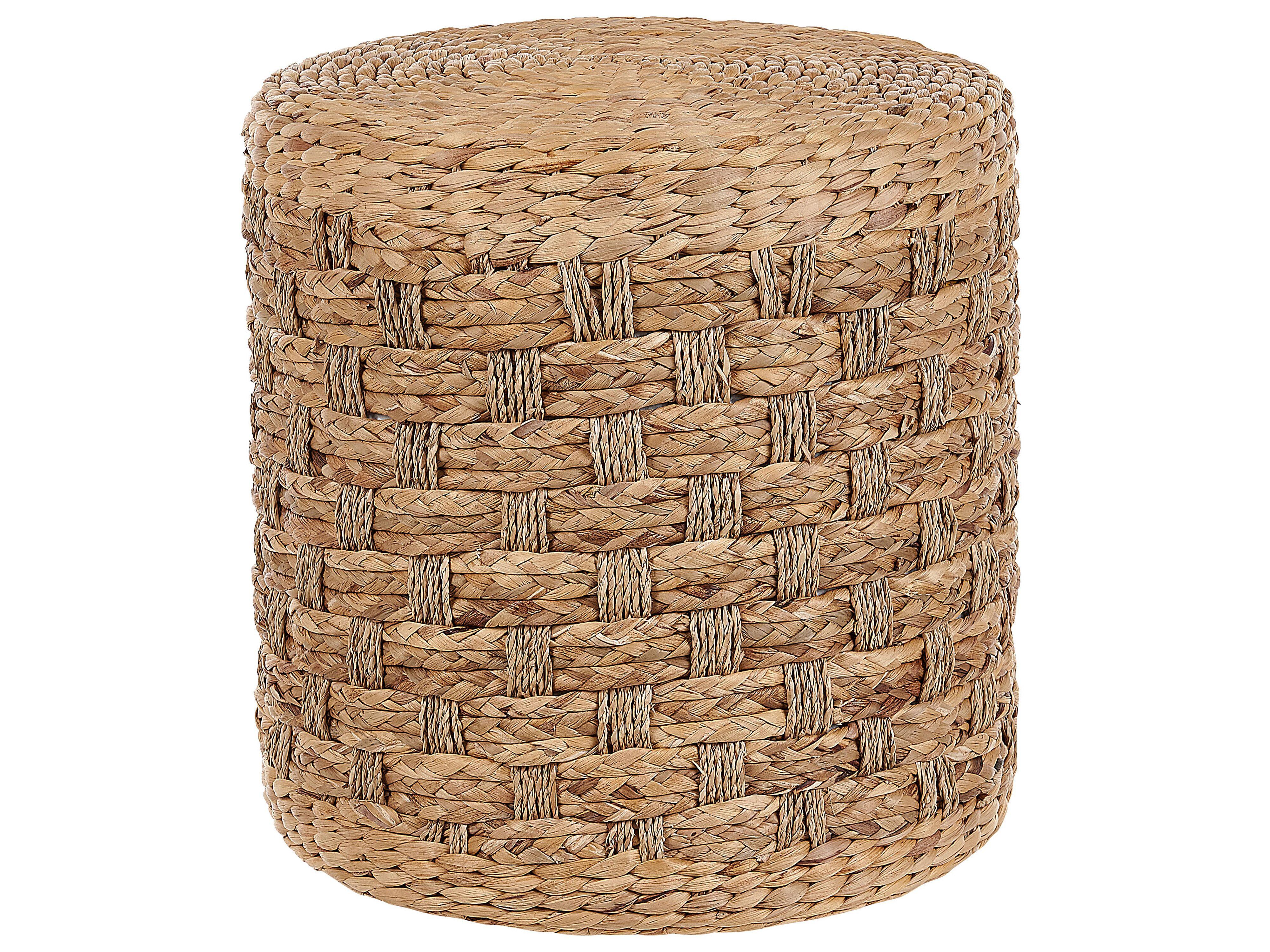 POUF Basslet 40/40/40 cm - Beige, Naturmaterialien (40/40/40cm) - Beliani