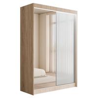 KLEIDERSCHRANK VESLI mit LED - 120 cm - Sonoma Eiche|Weiß - Weiß/Sonoma Eiche, Holzwerkstoff (120/215/61cm) - ALTDECOR