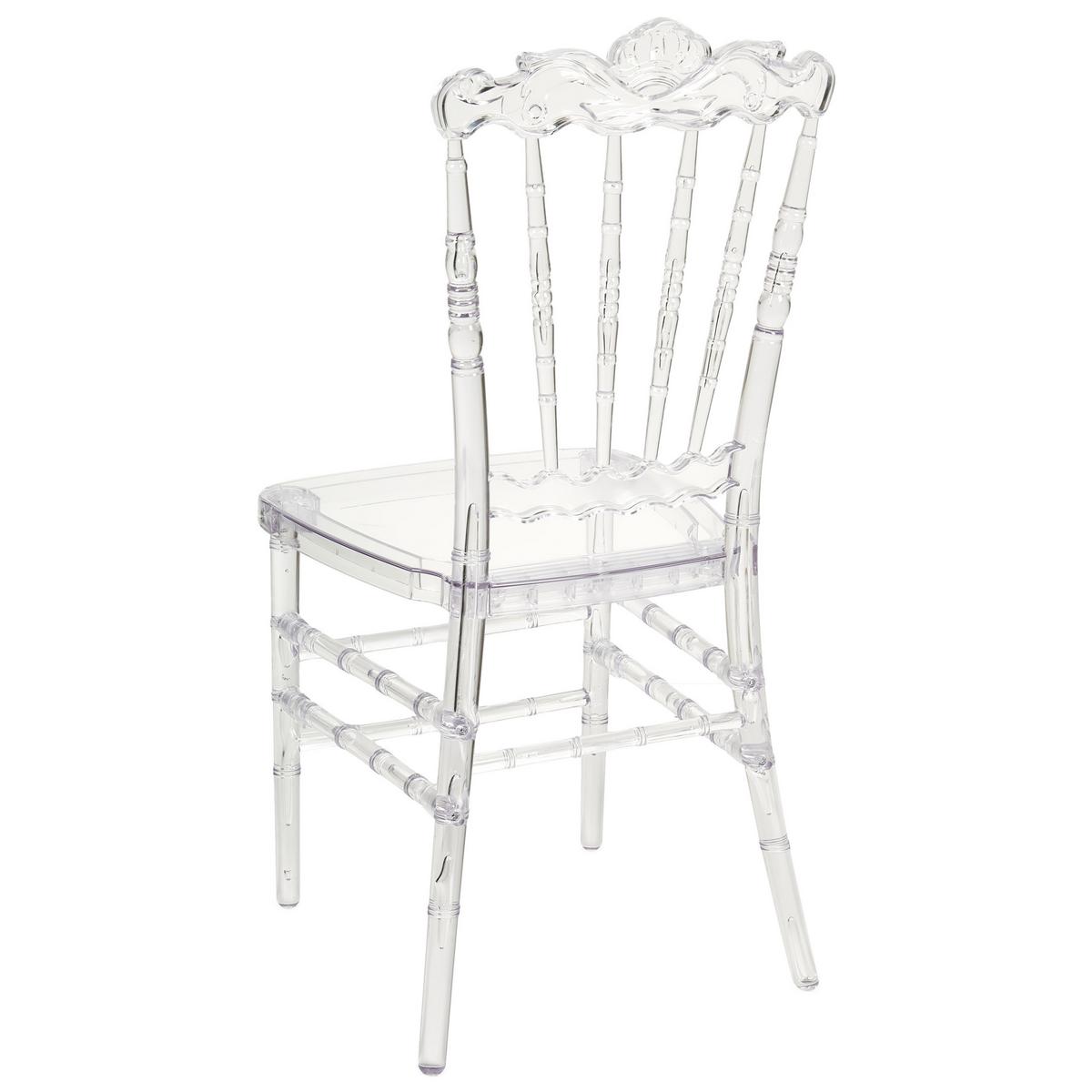 BANKETTSTUHL 2er-Set Transparent Mendon - Transparent, Kunststoff (41/95/41cm) - Beliani