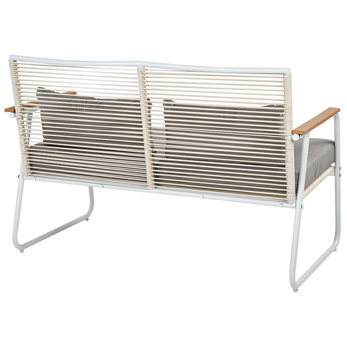 LOUNGE SET 4-Sitzer Metal weiß Pomonte - Weiß/Grau, Metall - Beliani