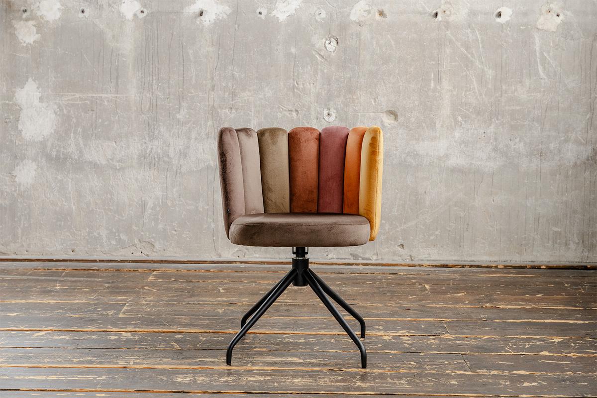 ESSZIMMERSTUHL JADA Braun Velvet Drehbar (360°) (1er-Set) - Braun, Kunststoff/Textil (58/79/55cm) - KAWOLA