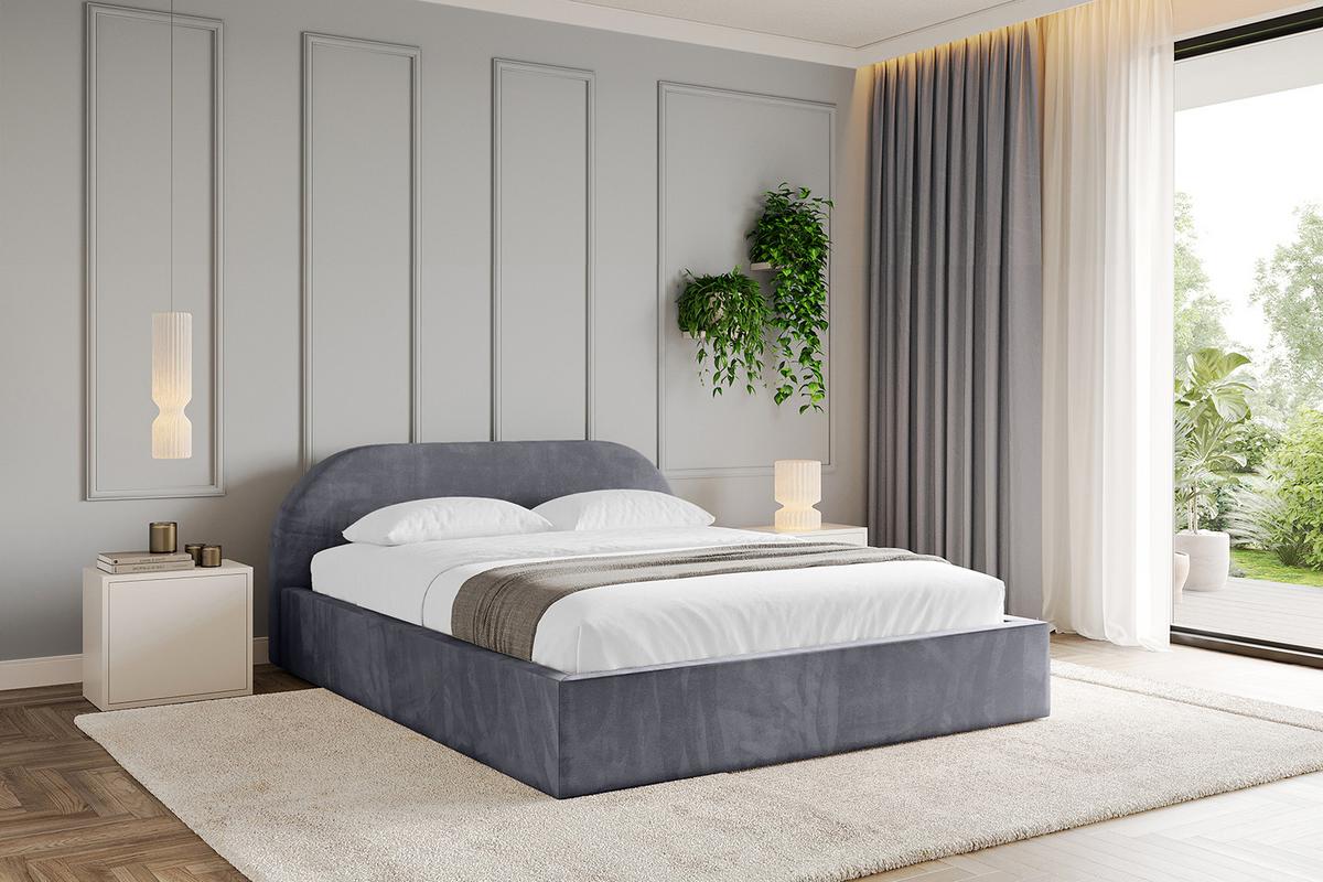 POLSTERBETT mit Bettkasten und Lattenrost, Boxbett ohne Matratze - TIVON-V1 180x200 Dunkelgrau - Dunkelgrau, Holzwerkstoff/Textil (180/200cm) - ALTDECOR