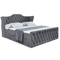 BOXBETT VILA-Z - 140x200 cm - H3 - Dunkelgrau - Dunkelgrau, Holzwerkstoff (140/200cm) - ALTDECOR