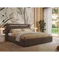 POLSTERBETT GOLD 5 CLASSIC 180/200 - Braun Velvet - Pocket-Matratze - Braun, Textil (180/200cm) - MKS