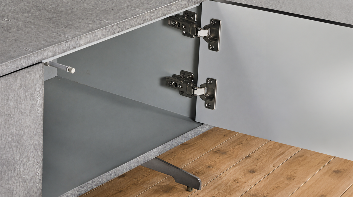 LOWBOARD GALA Grau Holz - Grau, Holz/Metall (200/42/40cm) - KAWOLA
