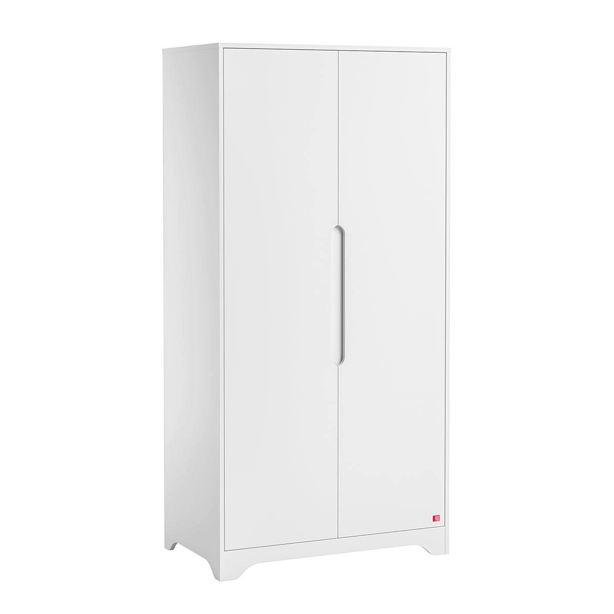 SCHRANK 2 Türen Ova Weiß - Weiß, Holzwerkstoff (88.5/179.5/52cm) - Petits-meubles