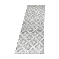 TEPPICH Hochflor EISACK in Grau, geometrisch, aus Polypropylen, 80 x 250 cm - Grau, Textil (250/80cm) - KADIMA DESIGN