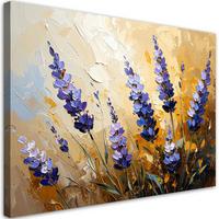 LEINWANDBILD Lavendelblüten 100x70cm - Beige, Textil (100/70cm) - Feeby