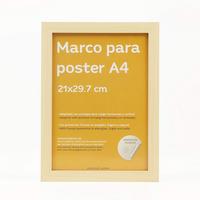 RAHMEN aus MDF und Acrylglas Schutz und Aussteller für Fotografien, Bilder, Poster, Gemälde, Dekoration für Haus Farbe Hellholz A4 - Beige, Holz (21/3cm) - Nacnic