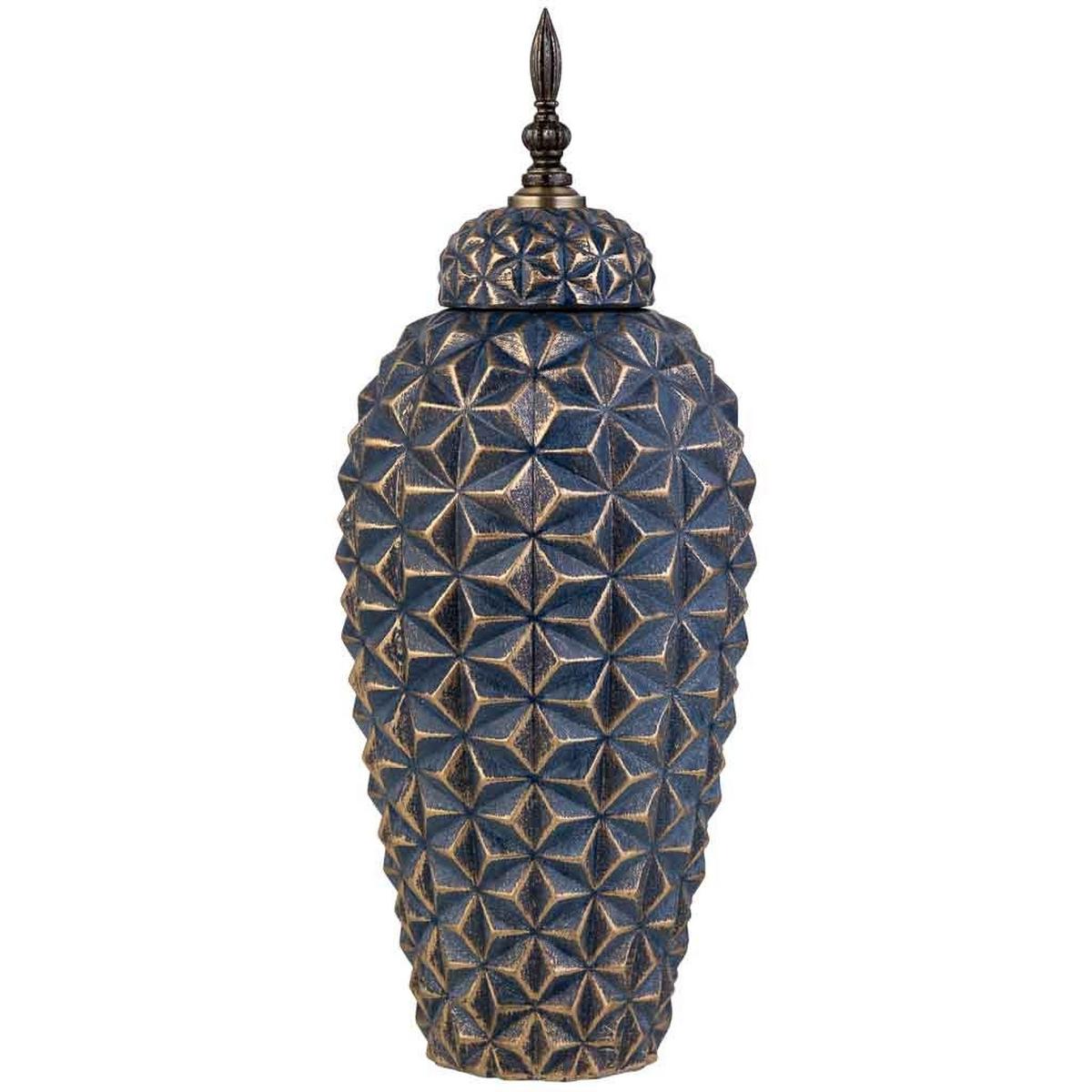 VASE aus Keramik, schwarz, 18x45cm - Schwarz, Keramik (45cm) - Wanderlust