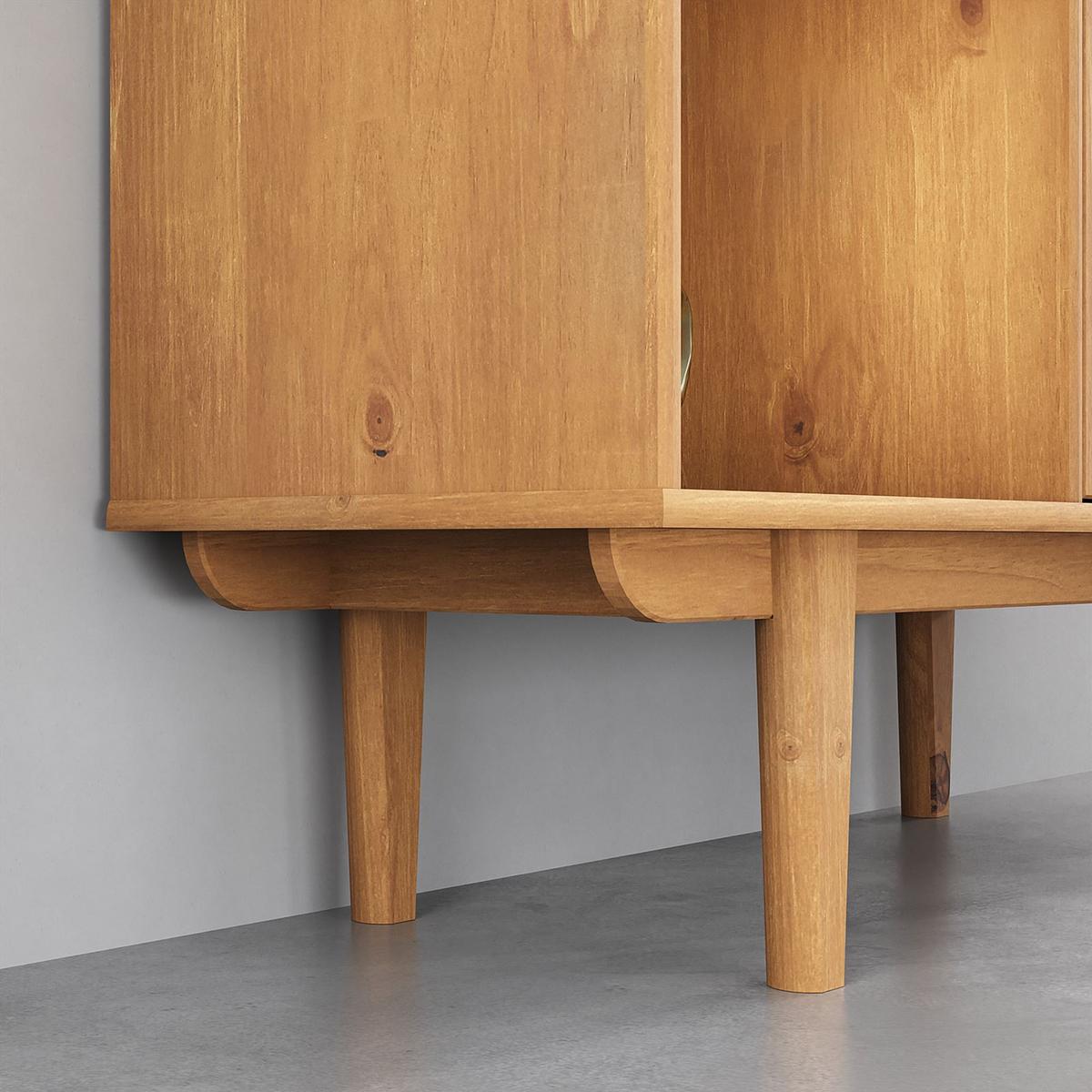 HIGHBOARD SIMONA Eiche - Eichefarben, Holz (95/139/37cm) - IDIMEX