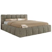 POLSTERBETT NIRA CLASSIC 140/200 - Grau Strukture - ohne Matratze - Grau, Textil (140/200cm) - MKS