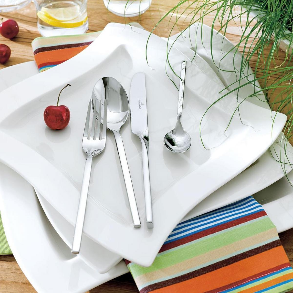 LUNCH TAFELBESTECK NewWave silber 3-tlg. - Silberfarben, Metall - Villeroy & Boch